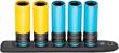 HAZET SmartRail ∙ Flexible Kunststoff-Steckleiste 903SLG-SR/5 ∙ 1/2 Zoll (12,5 mm) Vierkant hohl ∙ Außen Sechskant-Tractionsprofil ∙ 5-teilig ∙ 17 ∙ 19 Produktbild img1 S