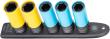 HAZET SmartRail ∙ Flexible Kunststoff-Steckleiste 903SLG-SR/5 ∙ 1/2 Zoll (12,5 mm) Vierkant hohl ∙ Außen Sechskant-Tractionsprofil ∙ 5-teilig ∙ 17 ∙ 19 Produktbild img2 S
