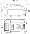HAZET Li-Ion-Akku-Pack ∙ 18 Volt ∙ 5 Ah (Amperestunden) 9500-05 ∙ L x B x H: 120 mm x 75 mm x 70 mm Produktbild img7 S