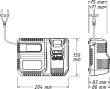 HAZET Schnell-Ladegerät für 18 Volt Akkus 9501-1018 ∙ L x B x H: 205 mm x 150 mm x 80 mm Produktbild img9 S