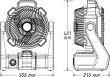 HAZET Ventilator ∙ Hybrid 18 und 230 Volt 9544-10 ∙ L x B x H: 213 mm x 304 mm x 400 mm Produktbild img6 S