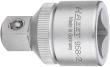 HAZET Reduzierstück 958-2 ∙ 1/2 Zoll (12,5 mm) Vierkant hohl ∙ 3/8 Zoll (10 mm) Vierkant massiv ∙ Länge: 36 mm Produktbild img1 S
