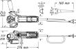 HAZET Winkelschleifer ⌀ 125&nbsp;mm 9633-10 ∙ L x B x H: 275 mm x 75 mm x 105 mm Produktbild img10 S