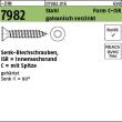 Reyher ~DIN 7982 Stahl Form C-ISR galvanisch verzinkt Senk-Blechschrauben mit Spitze, Innensechsrund Produktbild img1 S