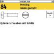 Reyher DIN 84 Messing blank gedreht Zylinderschrauben mit Schlitz Produktbild img1 S