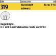 Reyher DIN 319 Kunststoff Form E-St schwarz Kugelköpfe, E = mit Gewindebuchse Stahl verzinkt Produktbild img1 S