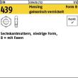 Reyher DIN 439 Messing Form B galvanisch vernickelt Sechskantmuttern, niedrige Form, mit Fasen Produktbild img1 S