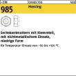 Reyher ~DIN 985 Messing Sechskantmuttern mit Klemmteil, mit nichtmetallischem Einsatz, niedrige Form Produktbild img1 S