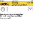 Reyher Artikel 88965 Messing Form R 1 galvanisch vernickelt Rosettenscheiben, Auflage offen, für Senk- und Linsensenkköpfe Produktbild img1 S