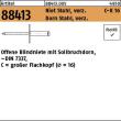 Reyher Artikel 88413 Niet St., verz. C-K 16 Dorn Stahl, verz. Offene Blindniete mit Sollbruchdorn, ~DIN 7337, großer Flachkopf (Ø = 16) Produktbild img1 S