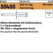 Reyher Artikel 88488 Niet Al-Leg. TRI-FOLD Dorn Al-Leg. Offene Blindniete mit Sollbruchdorn, Flachrundkopf Produktbild img1 S