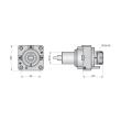 Dormer Pramet HAAS BMT 65 - Axial Bohr- und Fräskopf für externe Kühlung BMT.65-AH.ER32.076 Produktbild img2 S