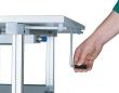 workergo Anbaugestell C-Fuß rechts, Tiefe 750, Getriebe für Kurbelverstellung und elektrische Höhenverstellung, Maße in mm (BxT): 1000 x 750 Produktbild img3 S