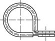 Reyher DIN 3016 Stahl (W1) Form D 1 galvanisch verzinkt Halterungsschellen, Form D 1, mit Gummiprofil Produktbild img2 S