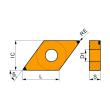 Dormer Pramet Drehwendeschneidplatte - CBN - Positiv DNGA 150608S01020B:TB310 Produktbild img2 S