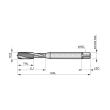 M Maschinen-Gewindebohrer, Rechtsgedrallte Nuten 15° E207M2.5 Produktbild img3 S