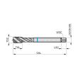 MF Maschinen-Gewindebohrer, Rechtsgedrallte Nuten 40º, Blauring Shark E383M14X1.5 Produktbild img3 S