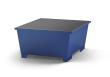 asecos KTC/IBC-Station mit verzinktem Gitterrost, pulverbeschichteter Stahl Blau, für 1 x 1000-L-IBC, Maße 1350x1650x710 mm Produktbild img1 S