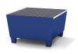 asecos Auffangwanne mit verzinktem Gitterrost, pulverbeschichteter Stahl Blau, für 1 x 200-L-Fass + Kleingebinde, Maße 815x885x473 mm Produktbild img1 S