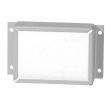 Rohrdurchführung für für Sicherheitsschränke Q90/S90, pulverbeschichtetes Stahlblech Lichtgrau RAL 7035, Maße 182x104x48 mm Produktbild