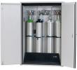 asecos Druckgasflaschenschrank G90.205.140 in Lichtgrau, Flügeltüren, 1x Standardinneneinrichtung Druckgasflaschen (Stahlblech) Produktbild