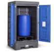 asecos Gefahrstoffdepot, PE Grau, für 1 x 200-L-Fass, Maße 1140x1050x2060 mm Produktbild img1 S