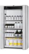 asecos Sicherheitsschrank S90.196.120.FDAO in Lichtgrau, automatische Falttüren, 3x Fachboden und Lochblech (Stahlblech) Produktbild
