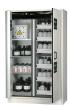 asecos Kombi-Sicherheitsschrank K30.197.120.MC.FWAS in Lichtgrau, Giftbox, 2x Fachboden und Lochblech (Edelstahl), 6x Wannenboden (PP) Produktbild
