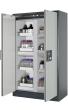 asecos Sicherheitsschrank Q90.195.120.MM in Anthrazitgrau, Flügeltüren in Lichtgrau, 4x Auszugswanne (Stahlblech), 2x Wannenboden (PP) Produktbild