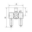 Wartungseinheit 3-tlg. »FUTURA«, PC, BG 2, G 3/8, 0,5-10 bar, HA Produktbild img2 S