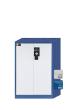 asecos Umweltschrank E.140.095 in Enzianblau, Flügeltüren in Lichtgrau, 2x Wannenboden (Stahlblech) Produktbild img2 S