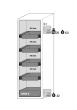 asecos Sicherheitsschrank S90.196.060.075.FDAO in Lichtgrau, automatische Falttür, 4x Auszugswanne (Stahlblech) Produktbild img2 S