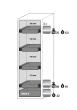 asecos Sicherheitsschrank S90.196.060.075.FDAO in Lichtgrau, automatische Falttür, 3x Auszugswanne (Edelstahl) Produktbild img3 S