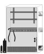asecos Druckgasflaschenschrank G90.205.140 in Lichtgrau, Flügeltüren, 1x Komfortinneneinrichtung Druckgasflaschen (Stahlblech) Produktbild img3 S