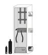 Druckgasflaschenschrank G90.205.060 in Lichtgrau, Flügeltür, 1x Standardinneneinrichtung Druckgasflaschen (Stahlblech) Produktbild img3 S