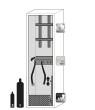 asecos Druckgasflaschenschrank G90.205.060 in Lichtgrau, Flügeltür, 1x Komfortinneneinrichtung Druckgasflaschen (Stahlblech) Produktbild img3 S