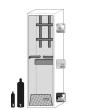 asecos Druckgasflaschenschrank G90.205.060.2F in Lichtgrau, Flügeltür, 1x Standardinneneinrichtung Druckgasflaschen (Stahlblech) Produktbild img3 S