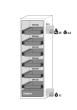 Sicherheitsschrank S90.196.060.WDASR in Lichtgrau, 6x Auszugswanne (Stahlblech) Produktbild img2 S