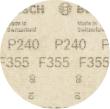 Bosch Schleifblatt Papier F355, 125 mm,  ungelocht, Klett, 10er-Pack Produktbild img4 S