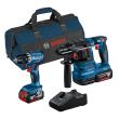Bosch Combo Kit 2-tlg. Kit 18V: GSR 18V-45 + GBH 18V-22 + 2 x 4.0Ah + GAL 18V-40 (C) Produktbild img1 S