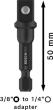 Bosch PRO Socket Adapter mit Kugelverbindung, 3/8", 50 mm Produktbild img3 S