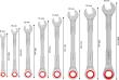 Bosch Ratschen-Ring-Maulschlüssel-Set, 8-19 mm, 8-tlg. Produktbild img4 S