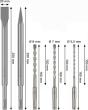 Bosch SDS plus-3C Meißel- und Bohrer-Set, D 5,5/7/8 mm, 5-tlg. für Bohrhämmer Produktbild img3 S