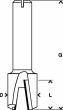 Bosch Scharniernutfräser, 8&nbsp;mm, D1 12,7&nbsp;mm, L 12,7&nbsp;mm, G 50,8&nbsp;mm Produktbild img3 S