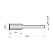 Dormer Pramet Frässtift der 1. Stufe zum Entfernen gebrochener Schrauben, Zylinder mit Stirnverzahnung P100 Produktbild img3 S