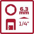 GEDORE R40120027 2K-Gelenk-Umschaltknarre 1/4 163 mm RSW5° Produktbild img10 S