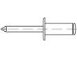 Reyher Artikel 88402 Niet Al-Leg. A Dorn Stahl, verz. Offene Blindniete mit Sollbruchdorn, ~DIN 7337/ISO 15977, Flachkopf Produktbild img2 S