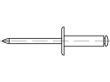 Reyher Artikel 88409 Niet Al-Leg. C-K 11 Dorn Stahl, verz. Offene Blindniete mit Sollbruchdorn, ~DIN 7337, großer Flachkopf (Ø = 11) Produktbild img2 S