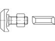 Reyher Artikel 88972 Mu 4.6 HS 72/48 feuerverzinkt Hammerkopf-/Halfen-Schrauben, mit Sechskantmutter Produktbild img2 S