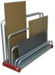 Schulte Reststück-Regal, 1000 x 480 x 1600 mm HxBxT, Gestell RAL 3000 feuerrot/Bügel verzinkt, 5 Fächer à 50 mm, Traglast je Fach 500 kg, Bügelhöhen 2x120, 1x385, 1x640, 2x900 mm Produktbild img1 S